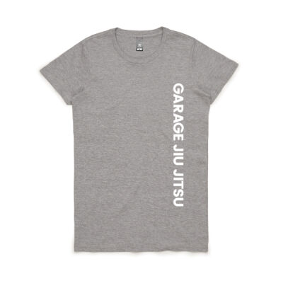 Women's T-shirt - White Vertical Text Thumbnail